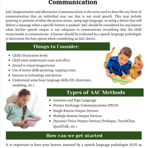 AAC Device Parent Handout | ABA-Based Guide to Alternative Communication